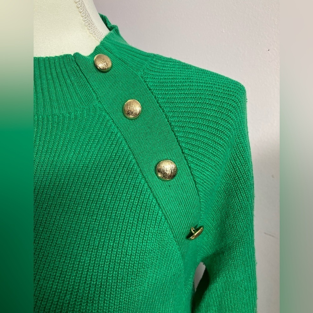 Ann Taylor Factory Petite Women’s Pullover Sweater, Size MP, Kelly Green - Picture 3 of 6